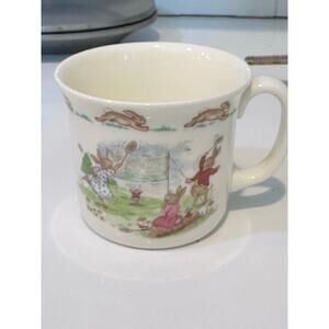 Bunnykins Royal Doulton Childrens Badminton Game Print Handle Mug